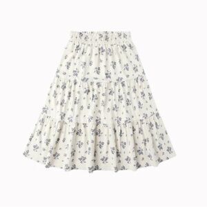 Rylee + Cru Cream Floral tiered Skirt